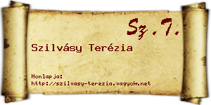 Szilvásy Terézia névjegykártya