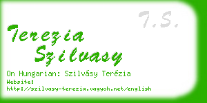 terezia szilvasy business card